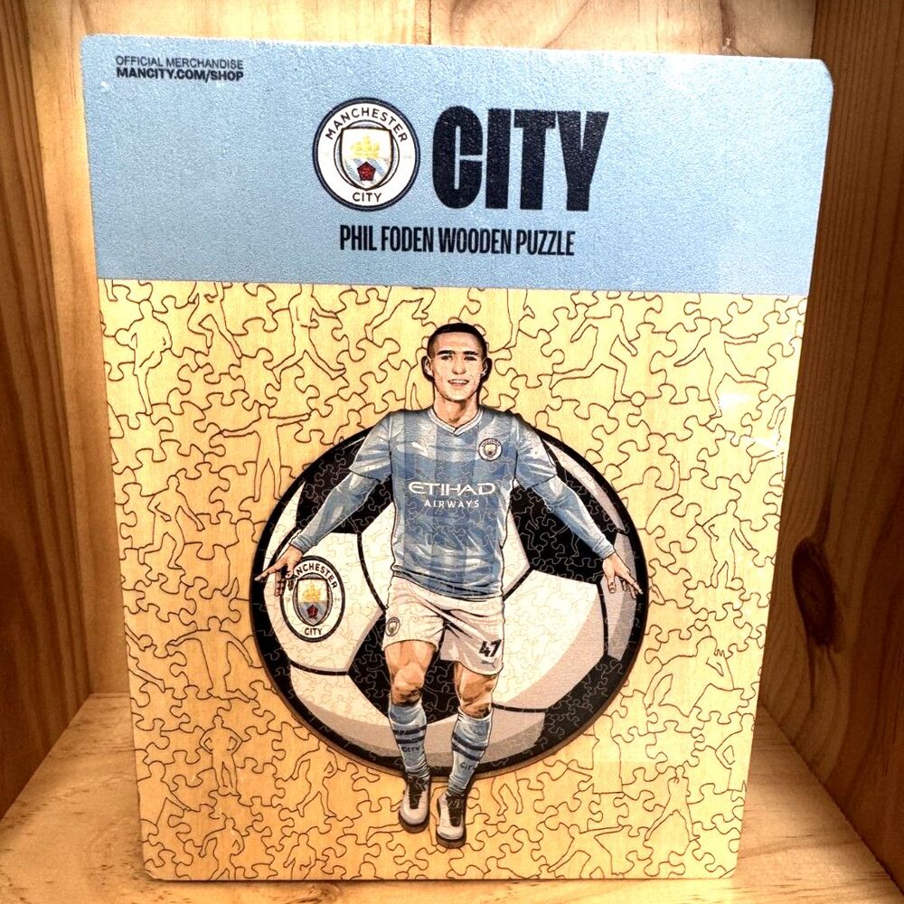 NWOT Phil Foden Manchester City F.C. Iconic Player Wooden Puzzle SZ M 270 pieces